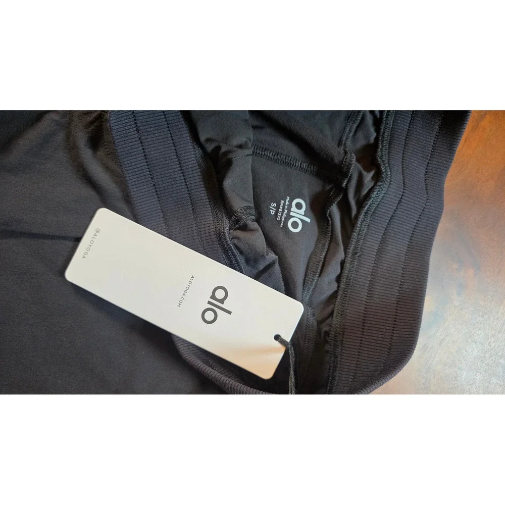 Alo Yoga Mens Co-Op Pant Black Lightweight Breathable Jogger Atheleisure Gym